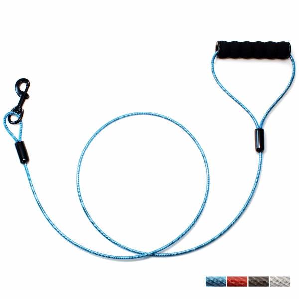 5 Feet Waterproof Dog Leash , Chew Resistant Dog Leash With Coated Steel Cable