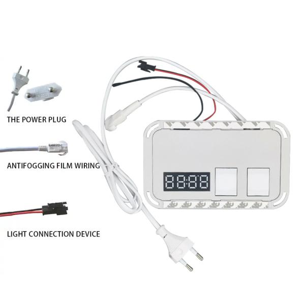 Smart Automation Defogger 12V 5A 60W Led Mirror Touch with Time Temperature Display
