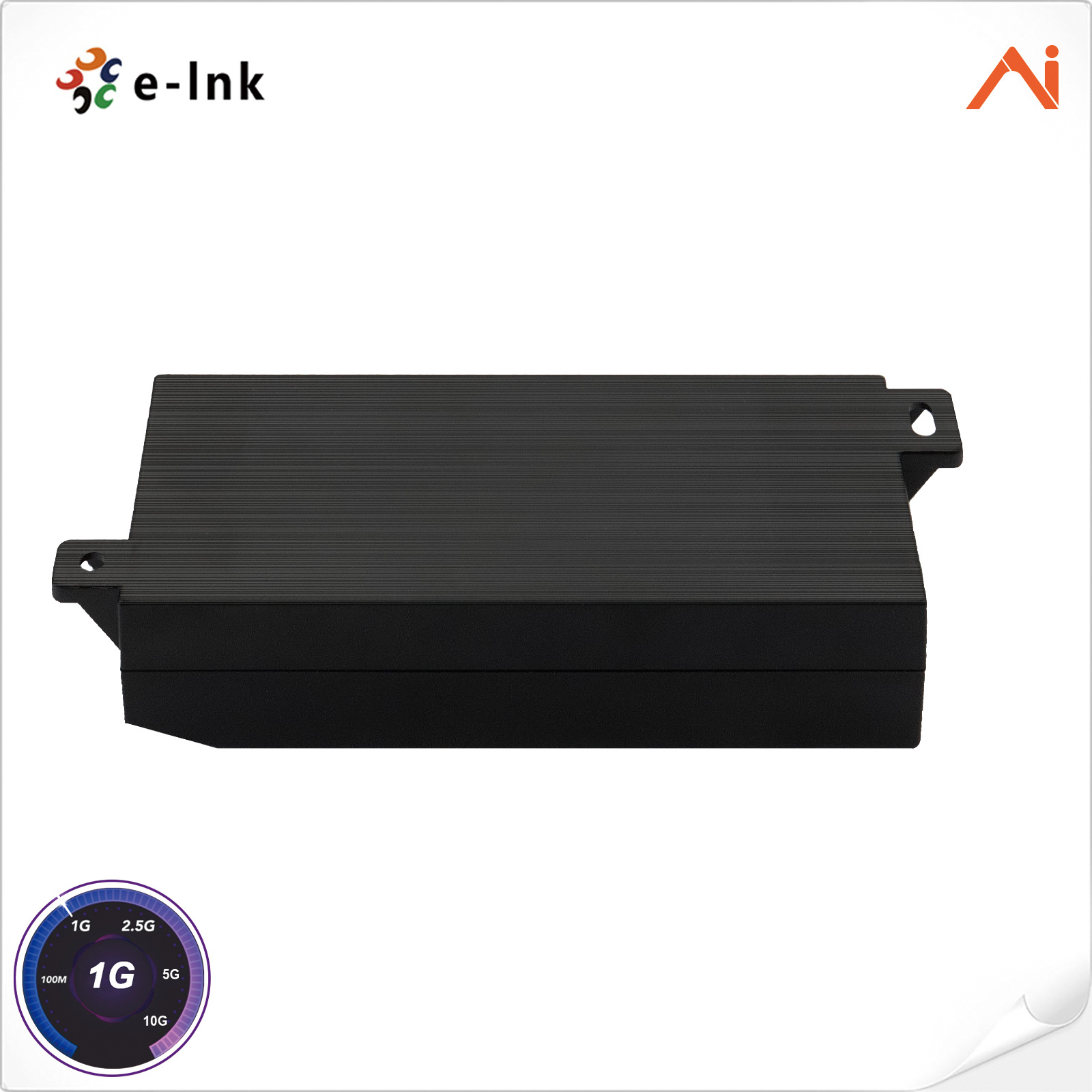 E-link LNK-AIPSE301M30 IEEE802.3at PoE+ 30W AI Smart Gigabit PoE Injector with LED Screen Display
