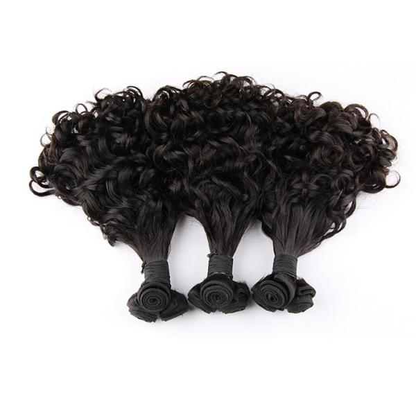 New Funmi Double Drawn One Donor Human Hair Extensions Tangle Free Strong Weft