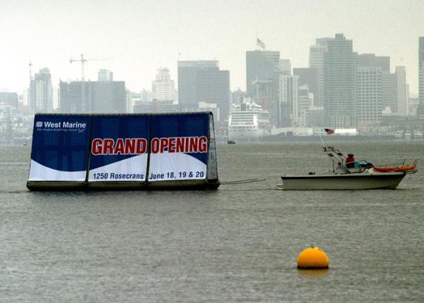 Water Billboard / outdoor Inflatable Advertising Billboard , Floating Billboard