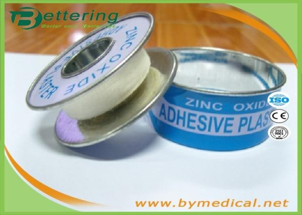Zinc Oxide Medical Adhesive Plaster Tape For Fixing Dressing With Tinplate Package