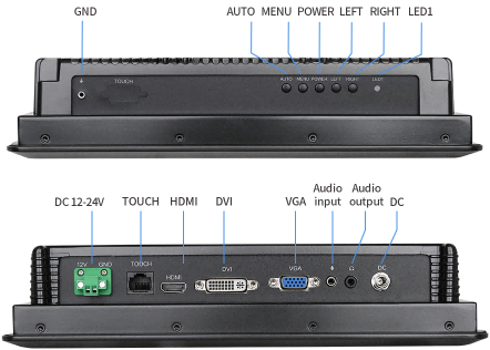 YCXX28-101 10.1Inch IP65 Industrial Touch Display with Wide Temperature Range and Multi-Touch Embedded Monitor