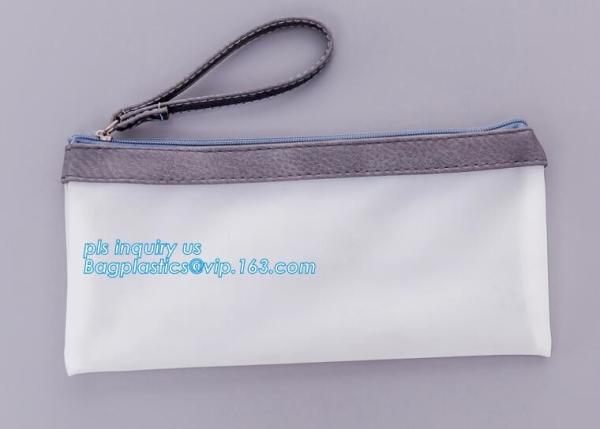 clear vinyl TPU pencil case bag with zipper for boys girls, Creative contracted envelope bag translucent frosted pencil