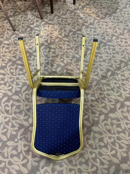 Function Hall Stackable Banquet Chair Iron Matel Moulded Foam