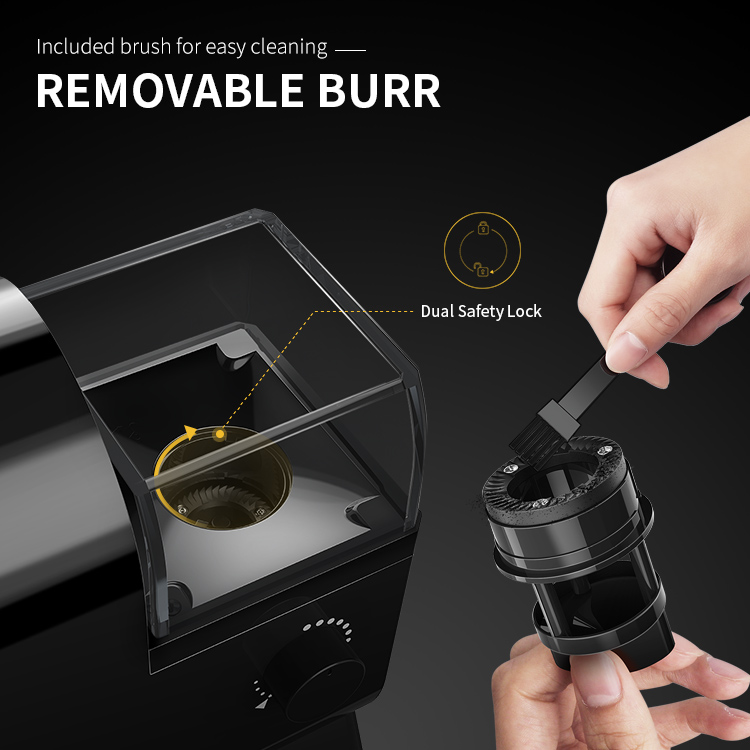 кофеварка домочадца Nespresso точильщика руки заусенца нержавеющей стали контролируя ручки 240g
