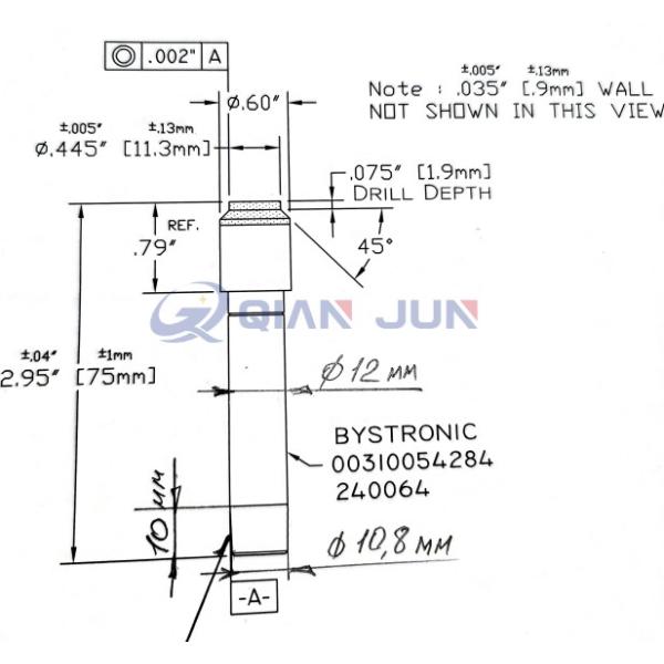 75mm 95mm Length Glass Core Drill Bit For Bystronic & Bando Machine