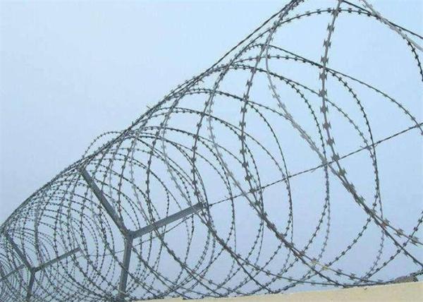 Hot Dipped Galvanized Concertina Barbed Wire Coil  BTO30 Barb Wire Coil
