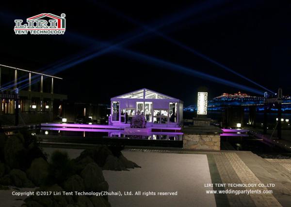 10x15m Luxury Wedding Tents With Transparent Roof Cover And Glass Wall For 100 People Capacity Wedding Party