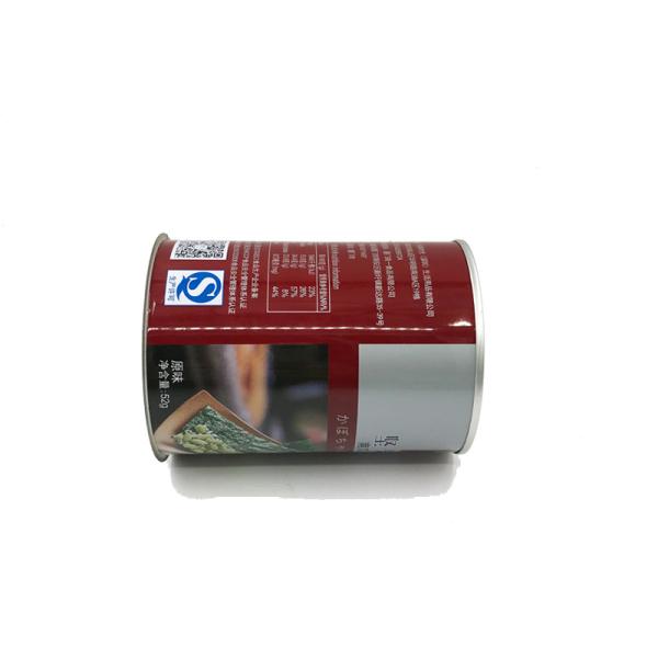 Lata redonda do metal do folha de Flandres de PMS 500g 0.25mm para o petisco Seeweed