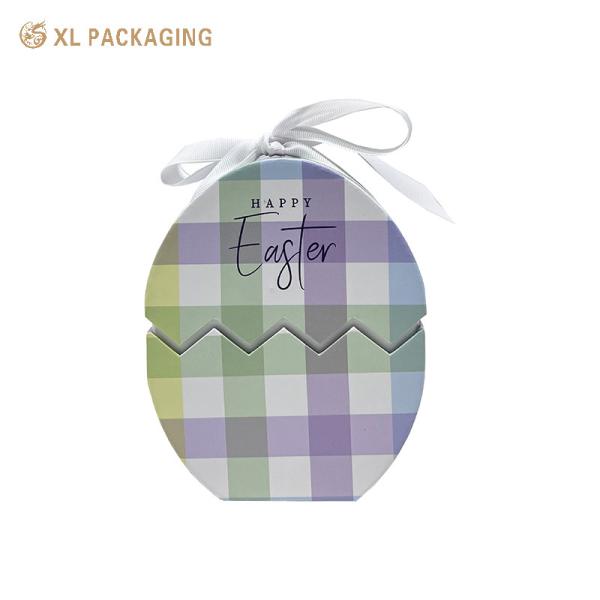 Custom Easter Egg Shaped Chocolate Gift Box 3 Pieces Set Packaging Box with