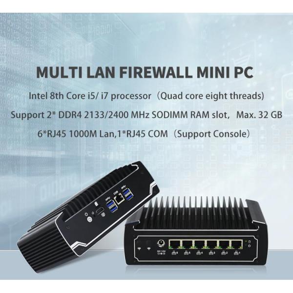 IBOX-501 N18 без вентилятора Mini Industrial PC Quad Core 32 ГБ Хранилище с MSATA