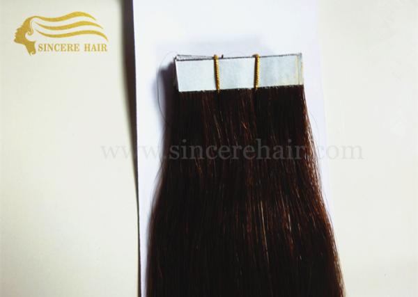 22 Inch Dark Brown Colour Double Drawn Glue Tape In Remy Human Hair Extensions for sale