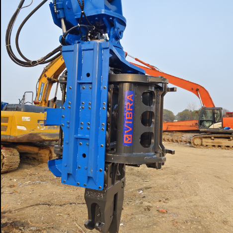 Side Grip Pile Driver With Full 360 Degree Continuous Rotation & Low Headroom Operation Capability – SV-400 For 32–40t Excavators