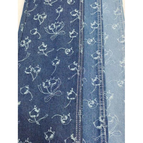 Tejido vaquero de algodón 60% de peso medio de 10.8 oz con estampado de cerezas súper suave para vaqueros o faldas de señora