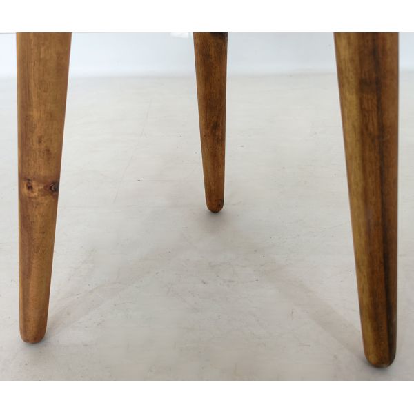 Factory Direct Sale Metal Frame Wooden Legs  PE Rattan Artificial Weaving Popular Flower Stand with Wooden Base