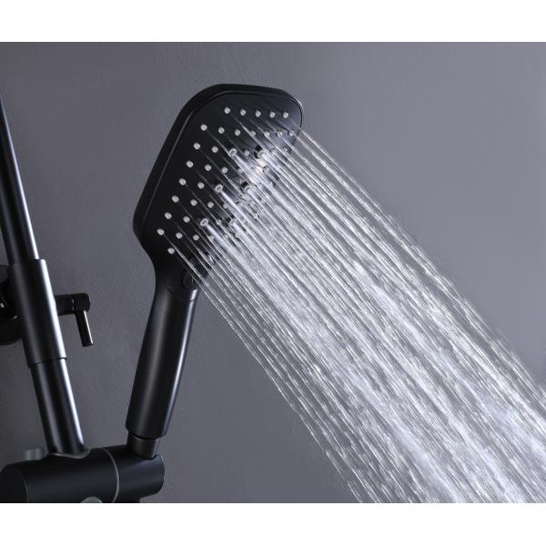 Sanitary Ware Bathroom Wall Mounted Shower Set with Hot and Cold Water Mixer in Black