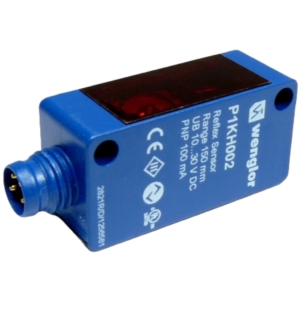 Wenglor P1KK001 Retro-Reflex Sensor for Transparent Objects with 1500 mm Range and 2000 Hz Switching Frequency