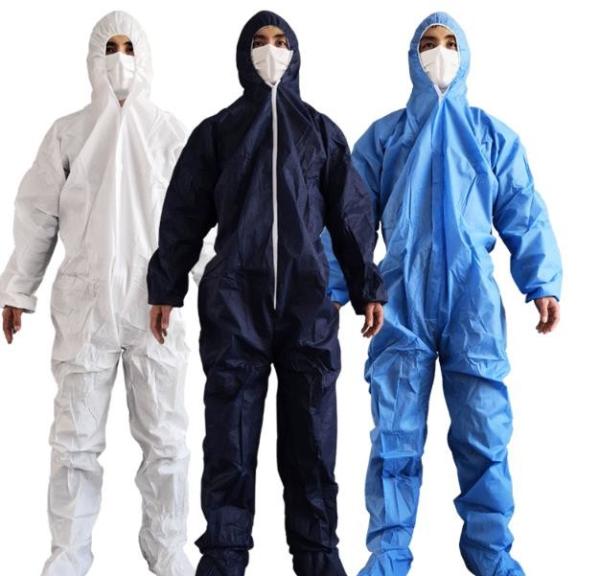 Multi Colored Disposable Protective Suit Full Body Medical Grade Coveralls Breathable