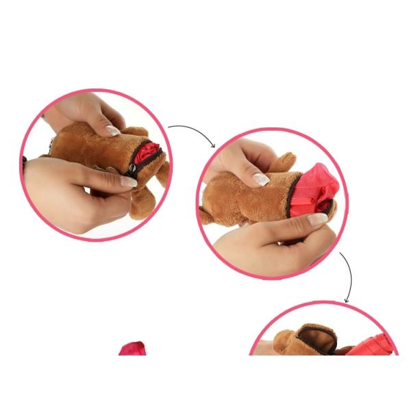 Teddy bear key chain & Animal shape dog foldable portable