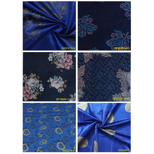 100% Polyester Golden Pongee Mattress Quilting Fabric Warp Knitting Printing