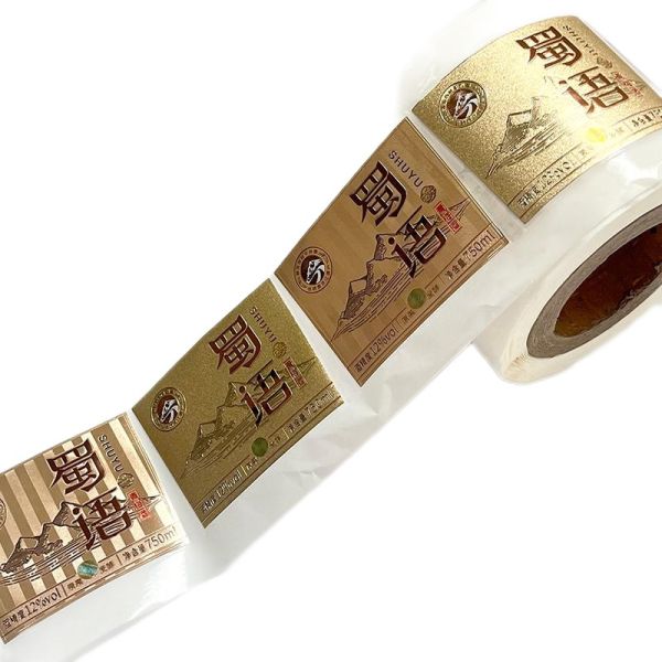 Personalized Custom Embossed Waterproof Labels for Wine Bottles with Elegant Design