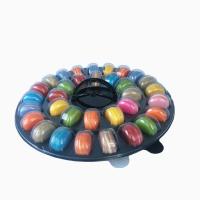 l'emballage de boursouflure en plastique de Macaron d'ANIMAL FAMILIER de 1mm 33pcs Macaron enferme dans une boîte avec la fenêtre