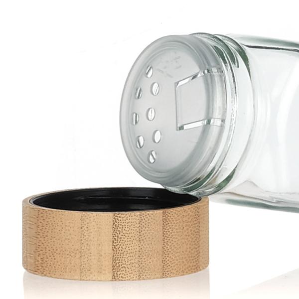 Popular Size 4 OZ Clear Spice Jar Set 24 Pack Seasoning Glass Spice Jar With Lids
