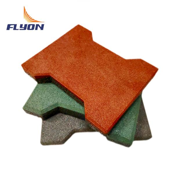 Playground Rubber Flooring Mat with Easy Installation and Endurable Dog bone paver