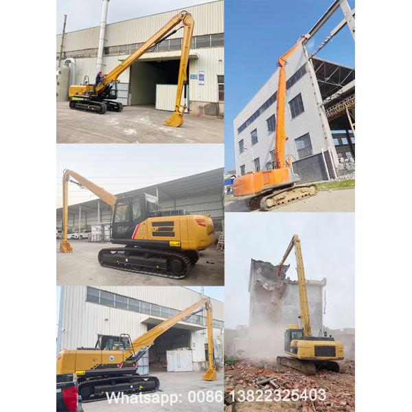 Brazo de demolición de largo alcance para excavadoras de trabajo de demolición de 24 a 27 toneladas