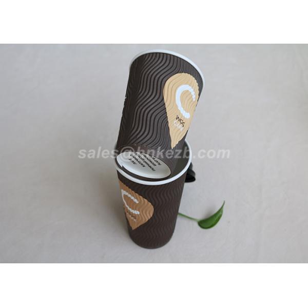 Compostable 16oz PLA Paper Cups / Recyclable Coffee Cups For Hot Drinking