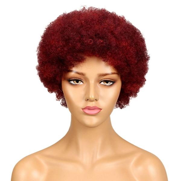 Raw Indian Human Hair Cuticle Aligned Pixie Cut Afro Curly Wigs GS Supplies 250g-450g