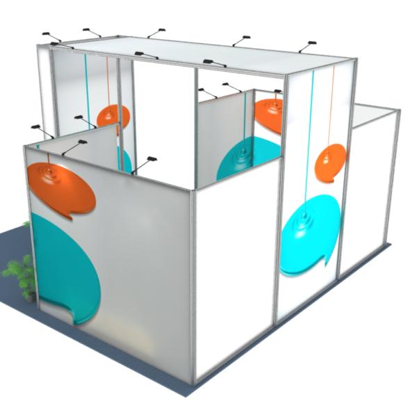 Aluminum Pop Up Trade Show Display , Graphic Pop Up Trade Show Booth