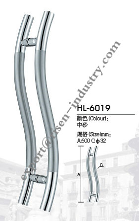 Stainless steel door handle HL6019, dia32 X 600