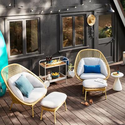 Fireproof Modern Outdoor Furniture Garden Lounge Chair Set Weather Resistant