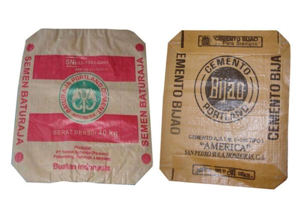 Recycled 20 Kg Square Or Block Bottom Valve Bag For Sand Charcoal Putty Powder Packaging