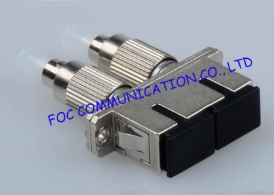 FC - SC And FC - ST Hybrid Fiber Optic Adapter For FTTH , Ceramic Sleeve