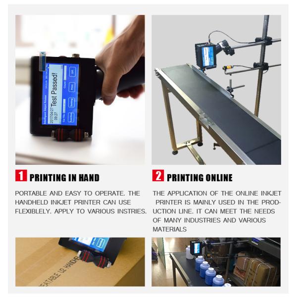 T3S Handheld Batch Number Printer , Expiry Date Printing Machine For Food Packing Marking