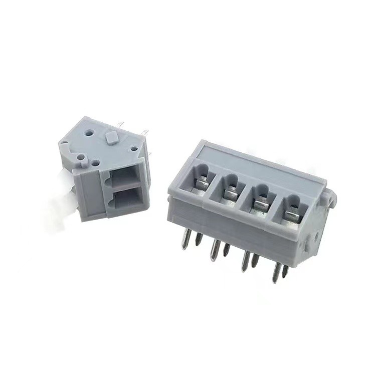 Тангаж терминального блока HQ243-5.0mm провода весны PCB Screwless