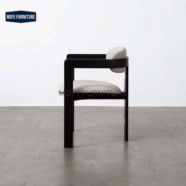 Solid Wood Legs Modern Chinese Dining Chair Set Office Negotiation Table Reception Chair Furniture Hotel Club Marketing