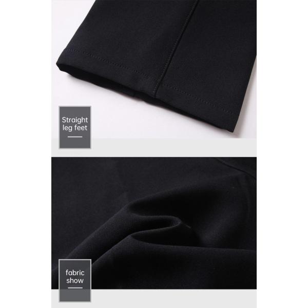 Регулируемые белые чёрные брюки для мужчин весенний сезон обычное фит платье брюки