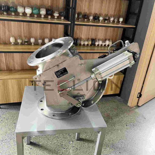 Une soupape directionnelle à plaque d'oscillation avec un angle de 60 ° adaptée au déchargement par gravité