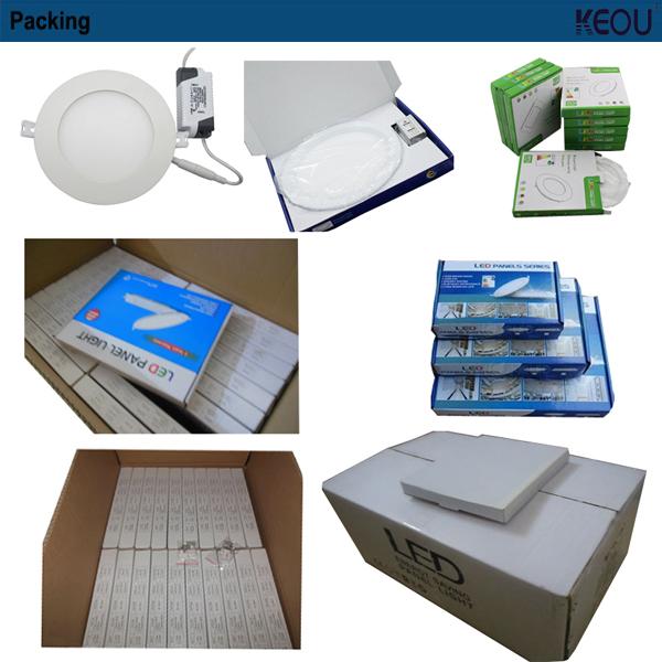 Hot selling 85-265V DC12-24V 120degree CE Rohs approval led panel light Round/Square
