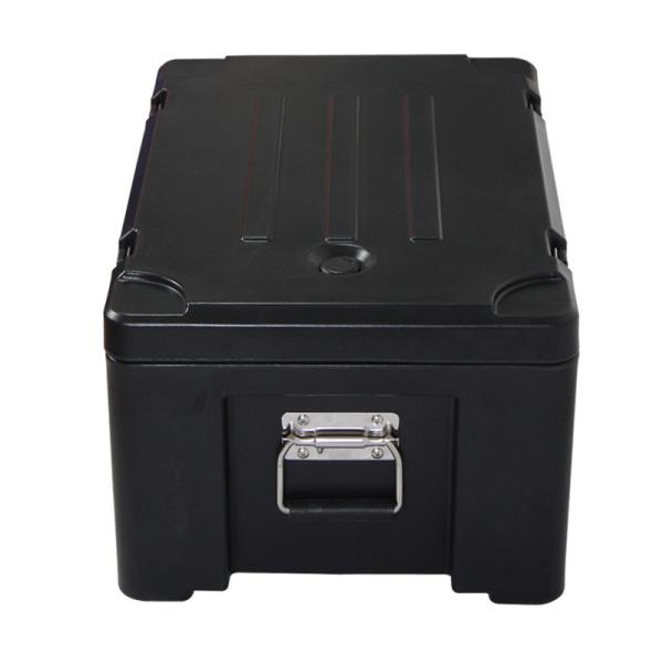 Large Capacity Insulated Food Transport Box LLDPE Black Catering Tray Carrier 30L