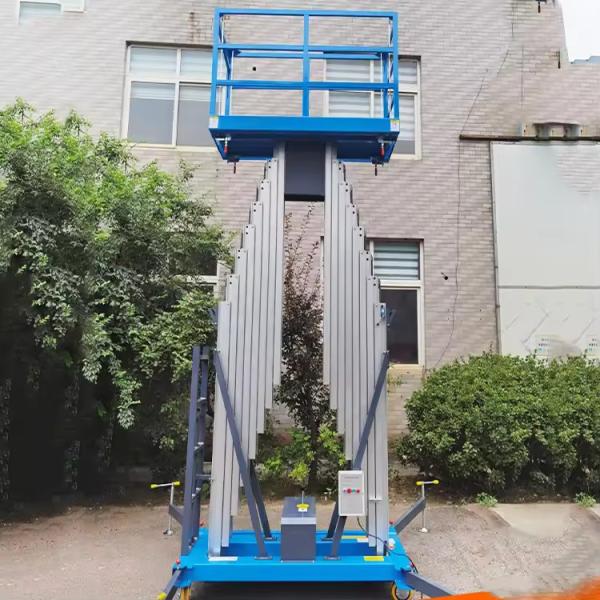Double Mast Aluminum Lifts 14m Hydraulic Aluminum Alloy Lift Platform