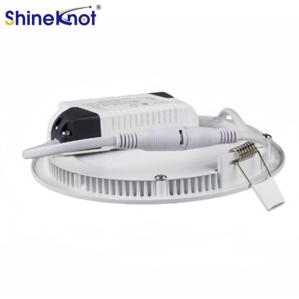 Modern 12W Ultra-Thin LED Panel Light Round Shape 6000K CRI Ra 70 for Home or Office