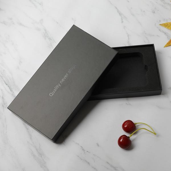 Бумага с покрытием бумаги Kraft коробки твердого черного мобильного случая упаковывая