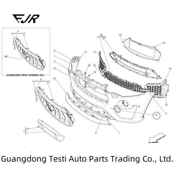 Bright Chrome Fog Light Lamp Frame 670065940 For Levante M161