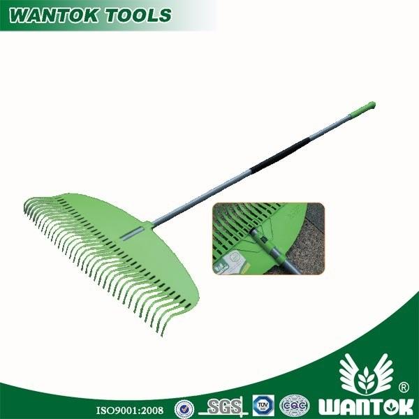 Telescopic Aluminium Handle Plastic Garden Rake for Easy Leaf and Debris Collection