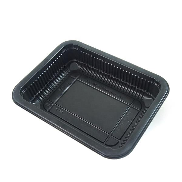 Rectangle Black Disposable 18*16*4cm Frozen Food Tray